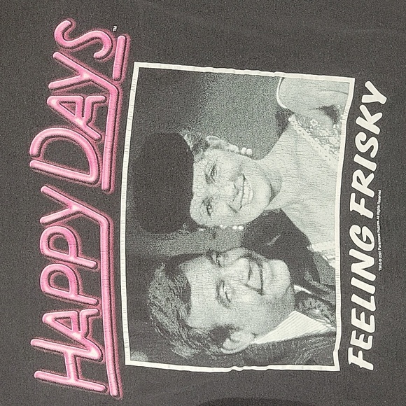 VTG 80s 90s HAPPY DAYS FELLING FRISKY GRAPHIC T SHIRT ALL SPORT LARGE - Picture 6 of 8